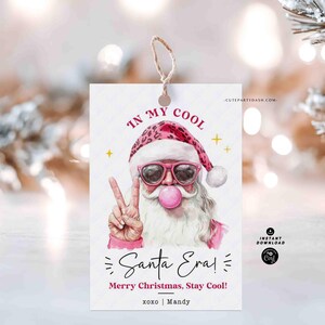 In My Christmas Era Trendy Gift Tag Printable INSTANT DOWNLOAD In My Cool Santa Era Christmas Gift Tag – Trendy Holiday Tag for Fun Gifting