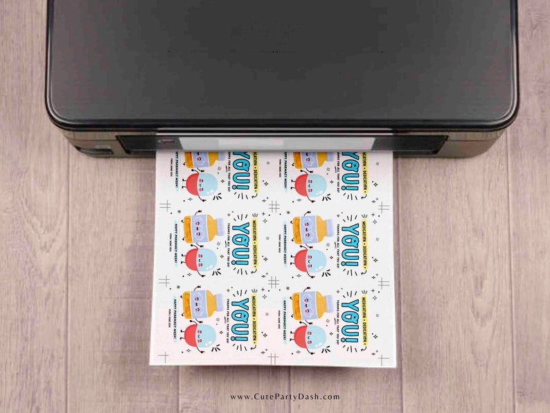 Pharmacy Week Appreciation Gift Tag INSTANT DOWNLOAD Printable RX Pharmacy Tech Thank You Gift Tag Editable Gift for Pharmacist appreciation
