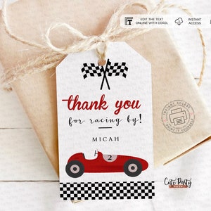 Two Fast Two Curious Birthday Invitation: Race Car Party (Digital Download) image 5