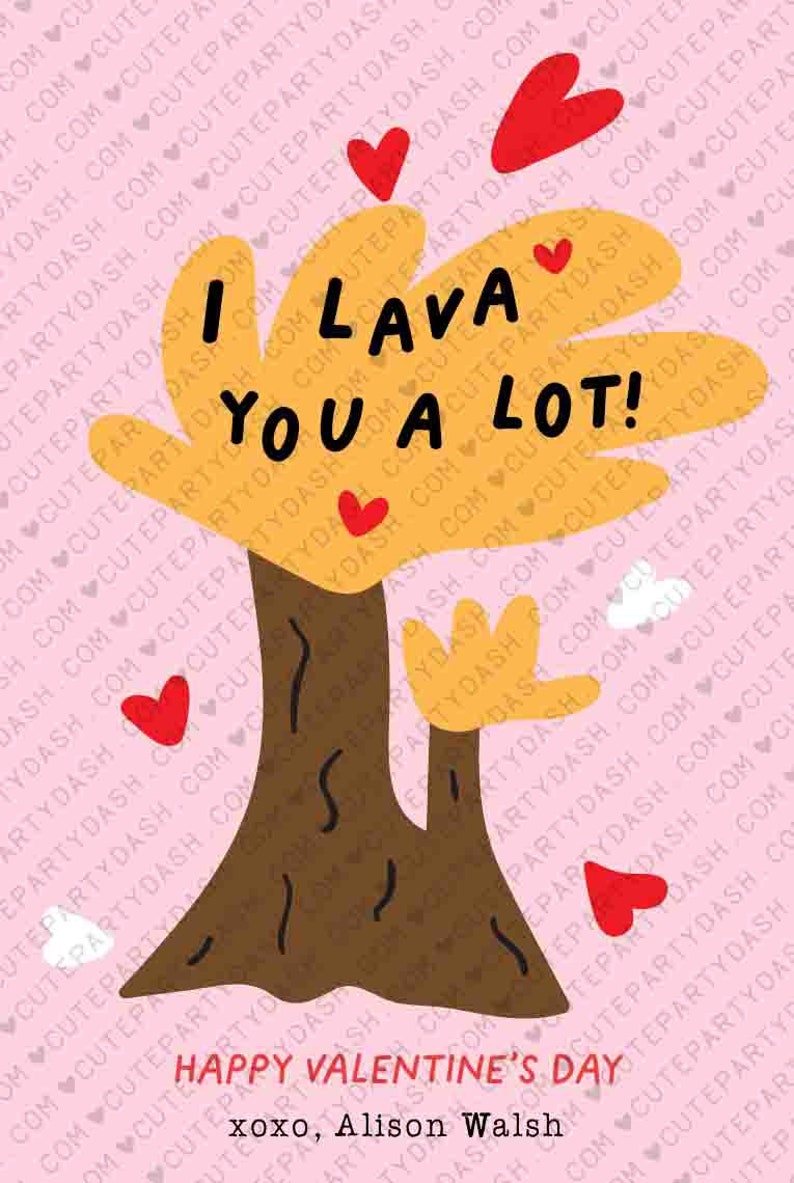 Valentine's Day Kids Classroom Punny Tags Printable INSTANT DOWNLOAD Happy Valentine's Day Pun Card EDITABLE Non-Candy Preschool School