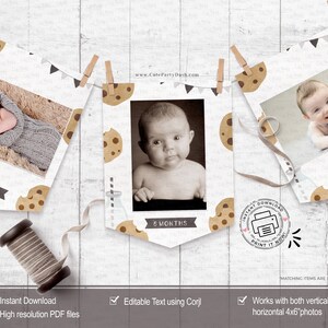 Minimal Milk and Cookies Birthday photo banner