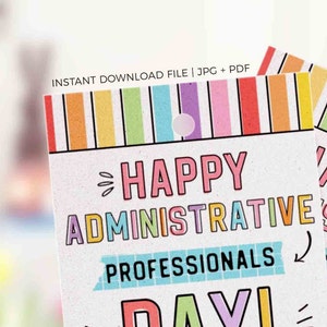 Administrative Professionals Day gift tag Employee Appreciation Week Printable Thank You Card Gift for Staff team member INSTANT DOWNLOAD
