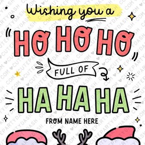 Christmas Gift Tags Printable INSTANT DOWNLOAD Happy Holidays Funny Christmas Gift Tags Kids Hohoho christmas tag Employee Staff Teacher