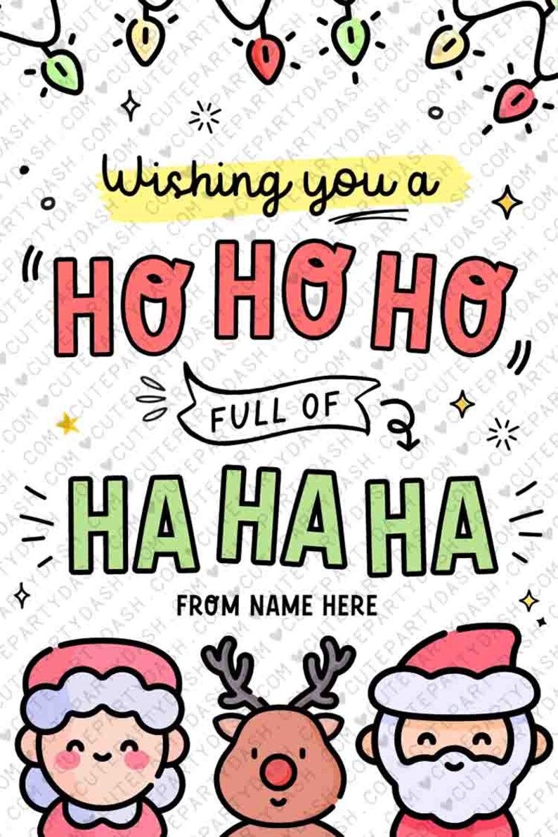 Christmas Gift Tags Printable INSTANT DOWNLOAD Happy Holidays Funny Christmas Gift Tags Kids Hohoho christmas tag Employee Staff Teacher