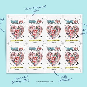 Pharmacy Week Appreciation Gift Tag INSTANT DOWNLOAD Printable RX Pharmacy Tech Thank You Gift Tag Editable Gift for Pharmacist appreciation