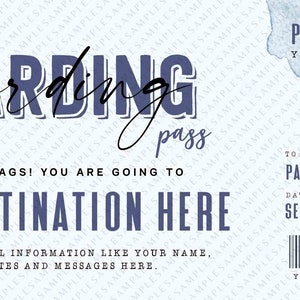 Editable Boarding Pass Ticket Template Printable Surprise Trip Reveal gift ticket Fake Plane Ticket Birthday Gift Voucher INSTANT DOWNLOAD