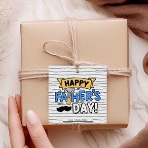 Etiquetas de presente para o Dia dos Pais, DOWNLOAD INSTANTÂNEO, editável, melhor pai de todos os tempos, cartão para impressão, presente de filhos, filho, filha, esposa, presente para pai, pai nº 1