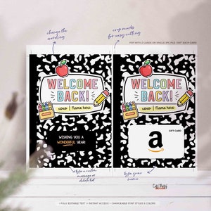 First Day of School Gift Card Holder Template (instant Download) - Etsy