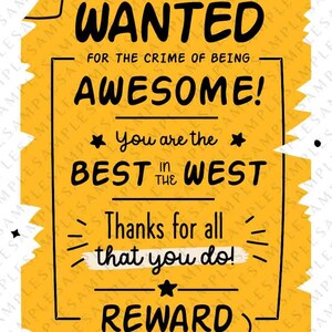 Best in the West Teacher Appreciation Tag Printable Wild West Editable Thank You Tag Appreciation Week Employee Nurse Staff INSTANT DOWNLOAD