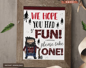 Lumberjack Birthday Sign: Doodly First Birthday Decor (Digital Download)