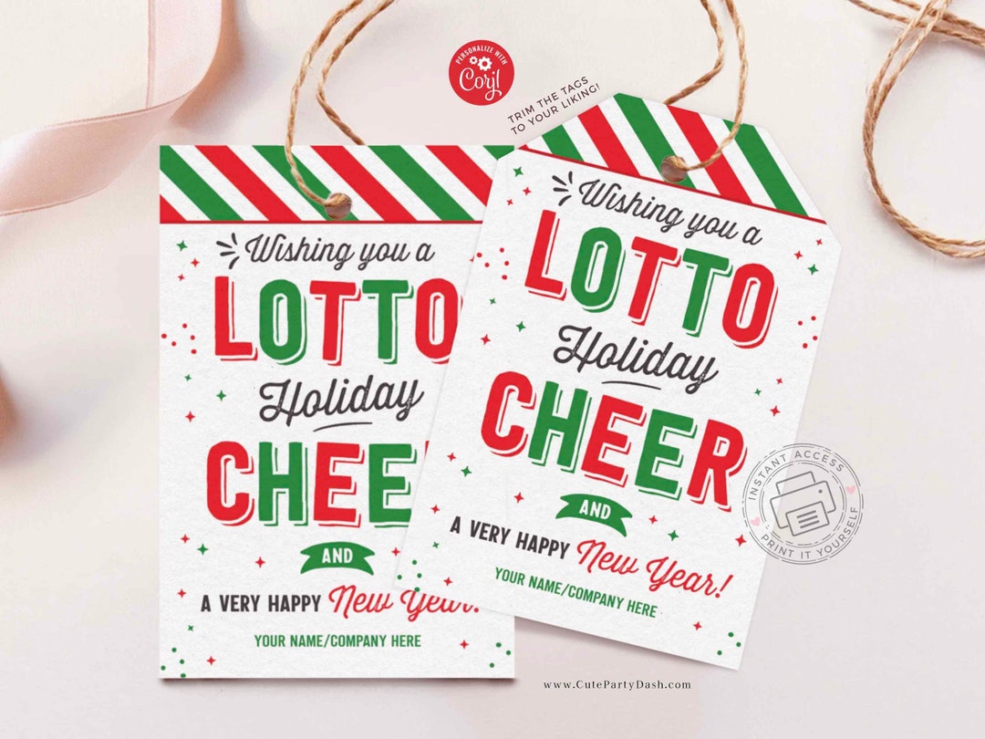 Christmas Wishing You A Lotto Holiday Cheer Gift Tag Appreciation Gift Christmas Wishing You A Lotto Holiday Cheer Gift Tag Appreciation Gift