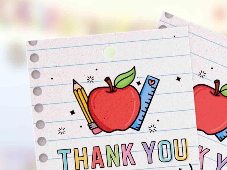 EDITABLE Thank you for all you do we truly appreciate you Tag, Teacher Appreciation Tag, Staff Employee Appreciation School INSTANT DOWNLOAD