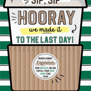 Thanks a Latte Gift Card Holder Coffee Thank You Teacher Card template Printable Last day of School Editable Gift card INSTANT DOWNLOAD