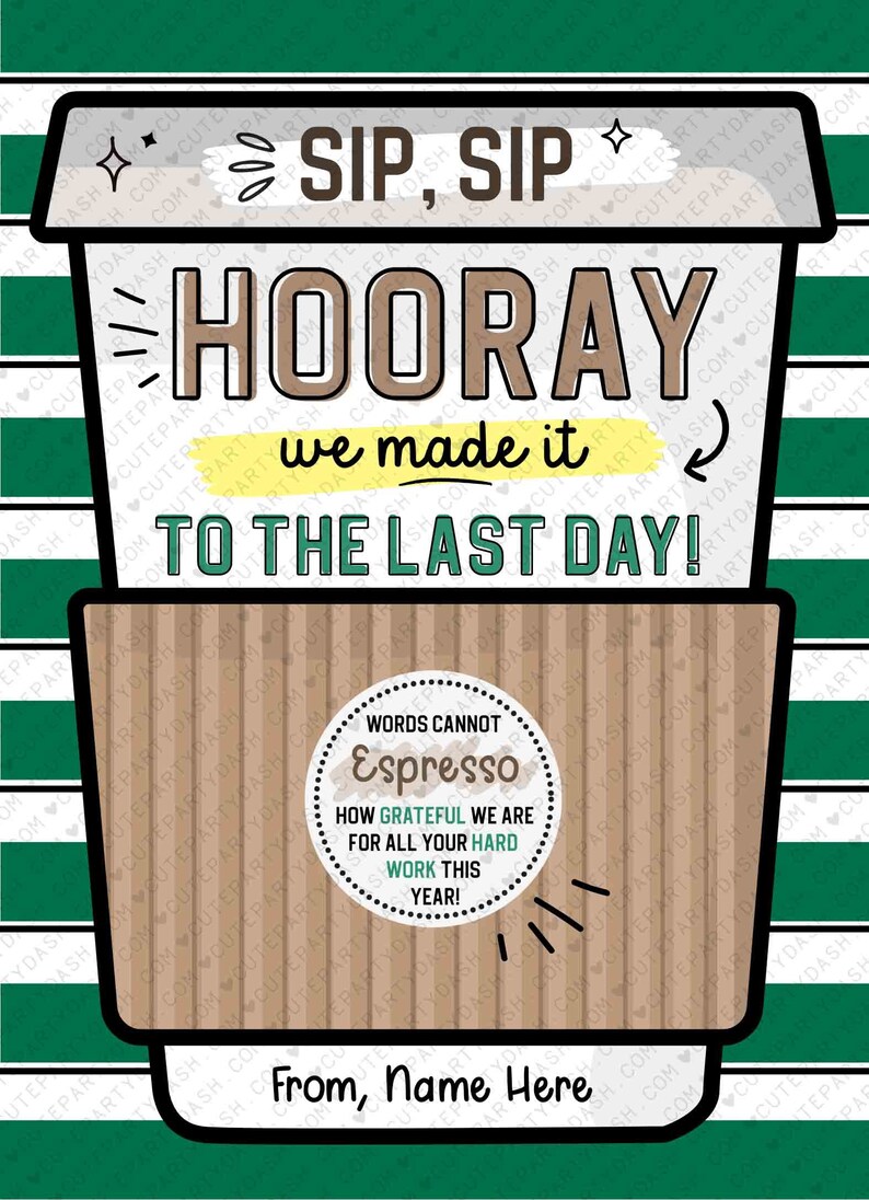 Thanks a Latte Gift Card Holder Coffee Thank You Teacher Card template Printable Last day of School Editable Gift card INSTANT DOWNLOAD