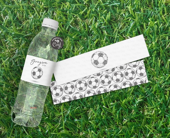 DOWNLOAD IMMEDIATO Etichette per bottiglie d acqua di compleanno di calcio modificabili Involucro per bevande stampabile per la festa di compleanno di All Star Sports minimalista 512 Etsy Italia
