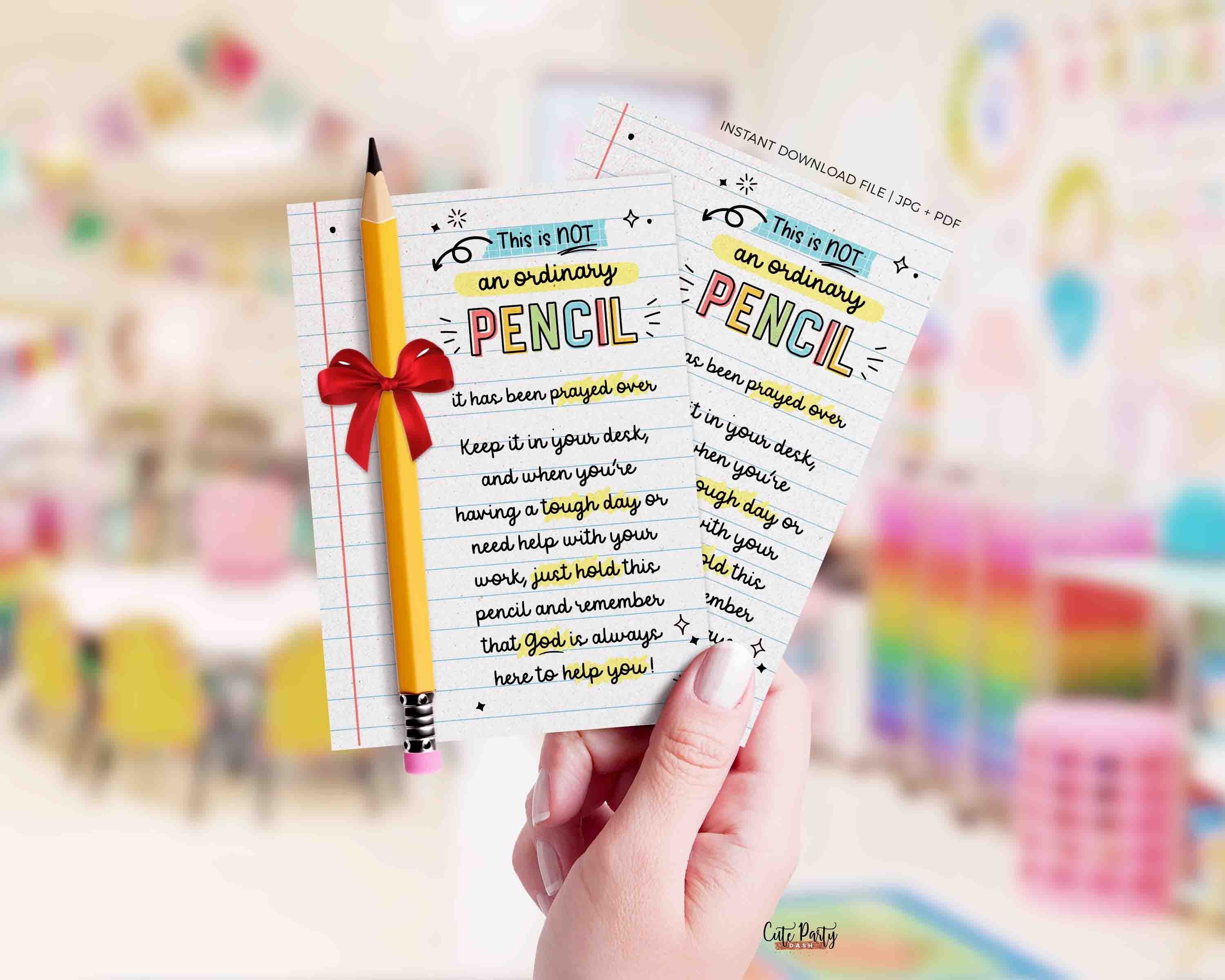 Pencil Prayer Tag: Sunday School Blessing Cards (Digital Download)