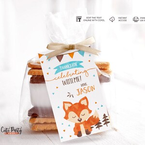Woodland Fox First Birthday Time Capsule Card (Digital Download) image 7