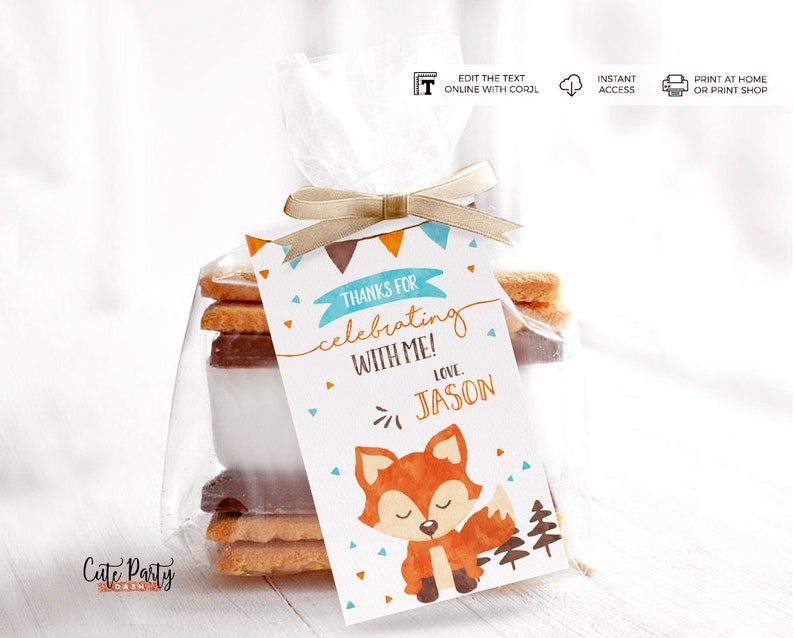 Woodland Fox First Birthday Time Capsule Card (Digital Download) image 7