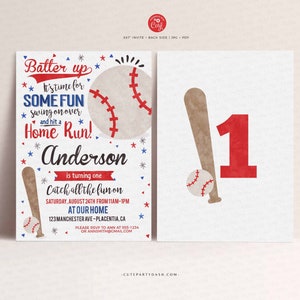 INSTANT DOWNLOAD Baseball Birthday Party Invitation, Baseball Boy ...