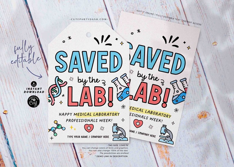 Lab Week Appreciation Sign: Editable Medical Lab Professionals Decor ...