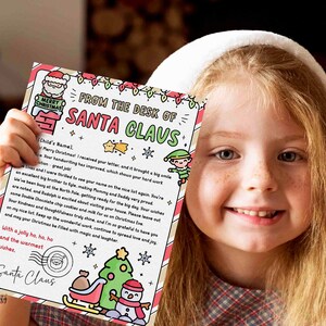 EDITABLE Official Letter from Santa Claus Nice List Certificate Bundle INSTANT DOWNLOAD Christmas eve box Printable Santa North Pole Mail