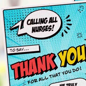 Nurse Appreciation Week Gift Tag Printable Gift for Nurse Editable Thank You Tag Superhero Appreciation Card INSTANT DOWNLOAD