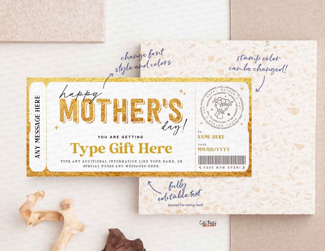 Mother's Day Gift Voucher Surprise Gift for Mom Etsy