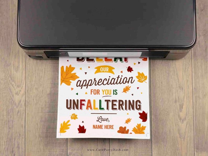 Fall Congratulations Sign Fall Appreciation Sign: Editable Thanksgiving Decor (digital Download ...