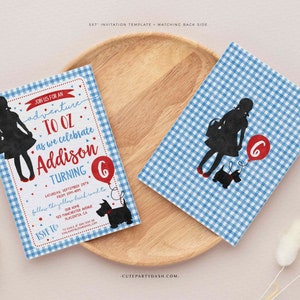 Wizard Of Oz party invitation, Printable Dorothy Birthday, EDITABLE Wizard Of Oz birthday invite, Dorothy Silhouette INSTANT DOWNLOAD 382