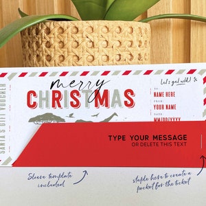 EDITABLE Christmas Zoo Trip Ticket Template, Animal Park Pass, Surprise Zoo Trip Gift Voucher Template, Printable Gift idea INSTANT DOWNLOAD