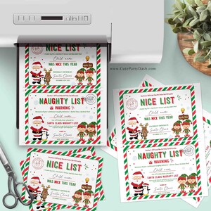 EDITABLE Santa Claus Official Nice Naughty List Certificate Bundle Printable INSTANT DOWNLOAD Girl Boy Elf Letter from Santa 600