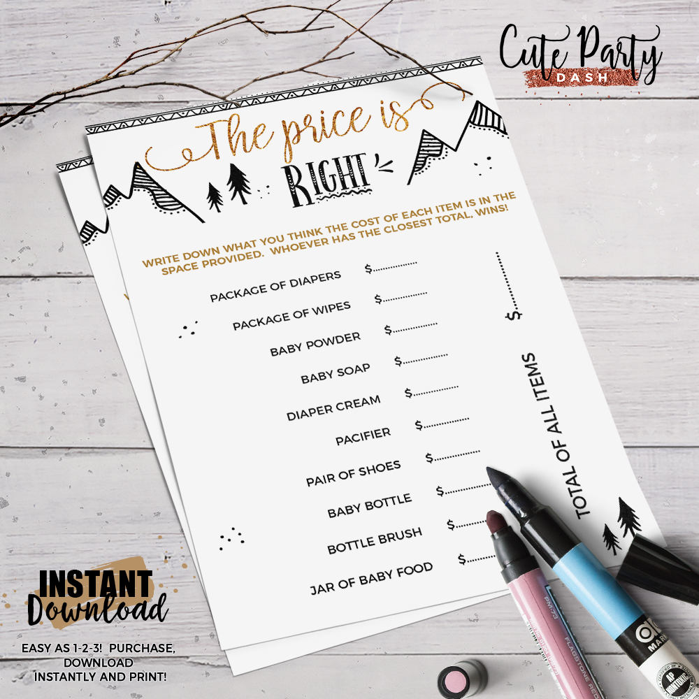 INSTANT DOWNLOAD Tribal Baby Shower Table Signs Name Address - Etsy