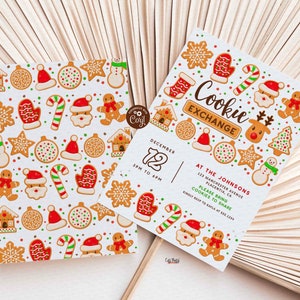 Christmas Cookie Exchange Invitation, Cookie Exchange Party Digital Invite by CutePartyDash.com