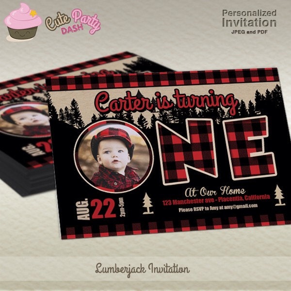 INSTANT DOWNLOAD EDITABLE Lumberjack Birthday Food Cards | Etsy