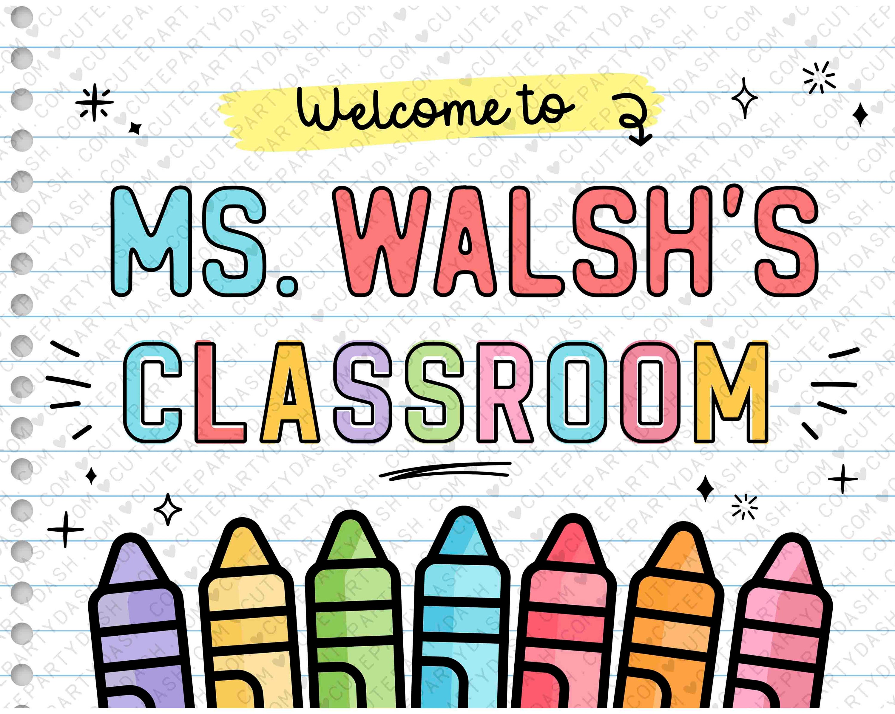 Editable Classroom Welcome Sign Template: Back to School Decor (digital ...