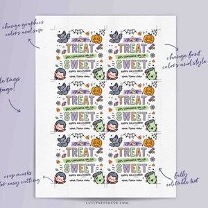 EDITABLE Halloween A Little Treat for Someone Sweet Gift Tag Teacher Staff Pta Pto Kids Spooky Treat Gift Candy treat Label INSTANT DOWNLOAD