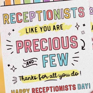 Receptionists Day tag Employee Appreciation Week Editable Printable Thank You Card Gift for receptionist Receptionist Day INSTANT DOWNLOAD
