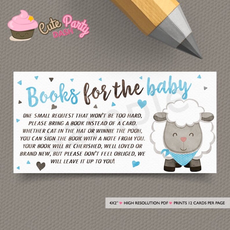 Boys Little Lamb Baby Shower Invitation Boys Sheep Baby Shower Etsy