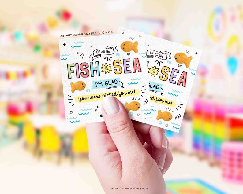 Back to School Goldfish Crackers Cookie Tag Printable Editable Gift for Teacher Student First Day School INSTANT DOWNLOAD Welcome Back Treat