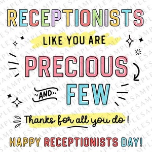 Receptionists Day tag Employee Appreciation Week Editable Printable Thank You Card Gift for receptionist Receptionist Day INSTANT DOWNLOAD