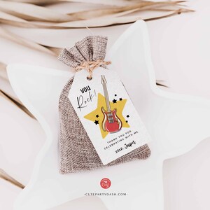 EDITABLE One Rocks Baby 1st Birthday Favor tags