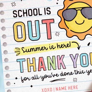 School Is Out Summer Is Here Gift Tag Editable Have a Great Summer tag End of School Year Tags Template Printable Last day INSTANT DOWNLOAD