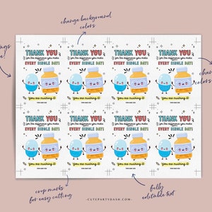 Pharmacy Week Appreciation Gift Tag INSTANT DOWNLOAD Printable RX Pharmacy Tech Thank You Gift Tag Editable Gift for Pharmacist appreciation