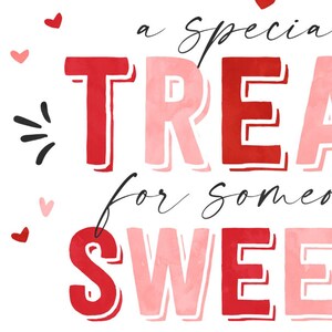 Editable Sweet Treat Valentine Gift Card Holder template, Printable Little Treat Valentine's Day Gift Card holder INSTANT DOWNLOAD, Teacher