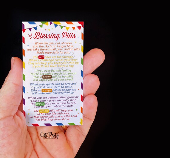 Blessing Pills Poem Gift Tag Staff Teacher Appreciation Week - Etsy Blessing Pills Poem Gift Tag Staff Teacher Appreciation Week - Etsy
