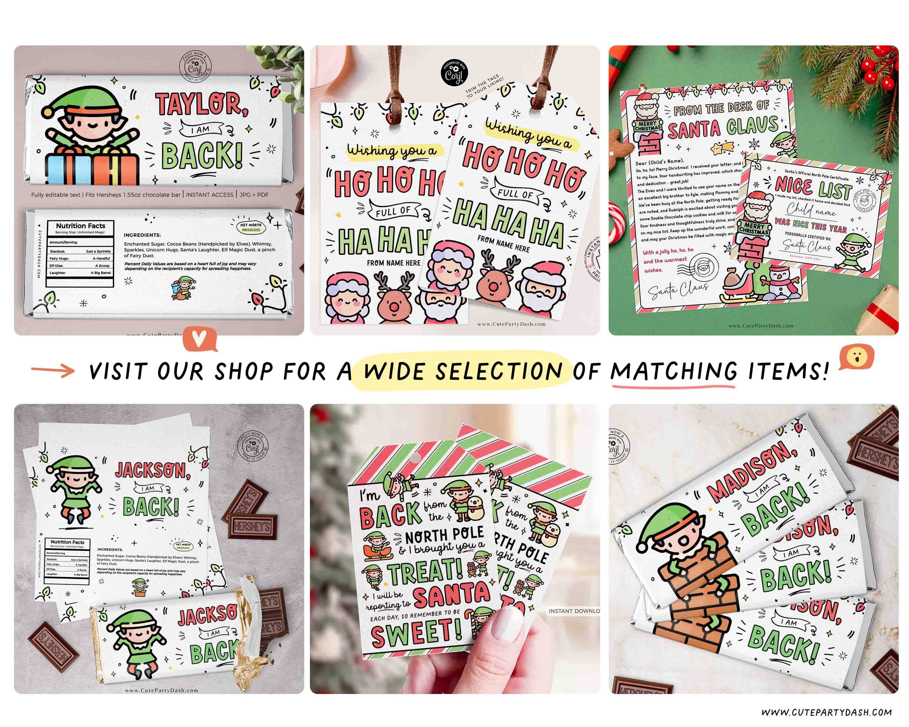 12 Days of Christmas Gift Tags, Printable Holiday Cards (digital ...
