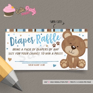 INSTANT DOWNLOAD, Little Bear Baby Shower Table signs, Bear cub baby shower printable, couples brown blue baby shower decor gift favor 454 image 8