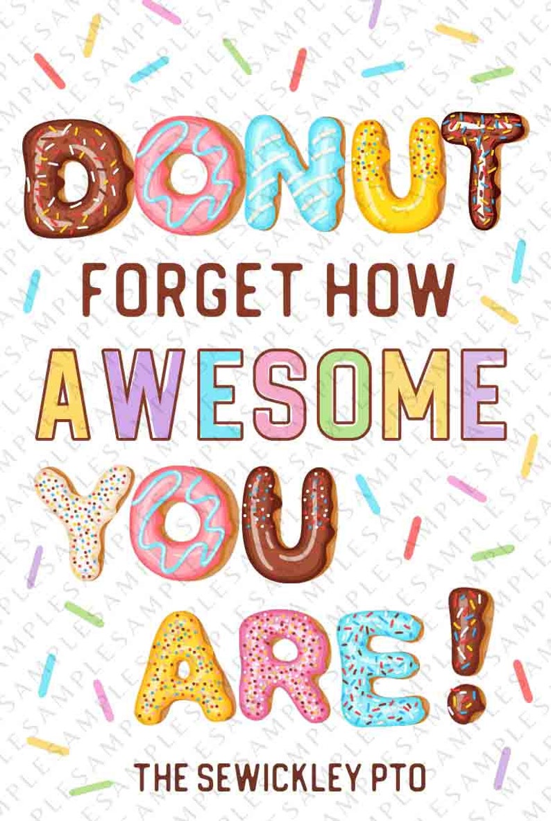 Editable Donut Gift Tag, Donut Forget How Awesome You AreTag, Donuts Nurse Teacher Staff School pto pta Appreciation Week
