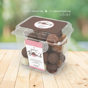 Valentine Hot Chocolate Bomb Gift Tag: Editable Template (Instant Download) image 2