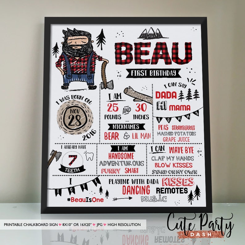 INSTANT DOWNLOAD EDITABLE Lumberjack Birthday Food Cards - Etsy